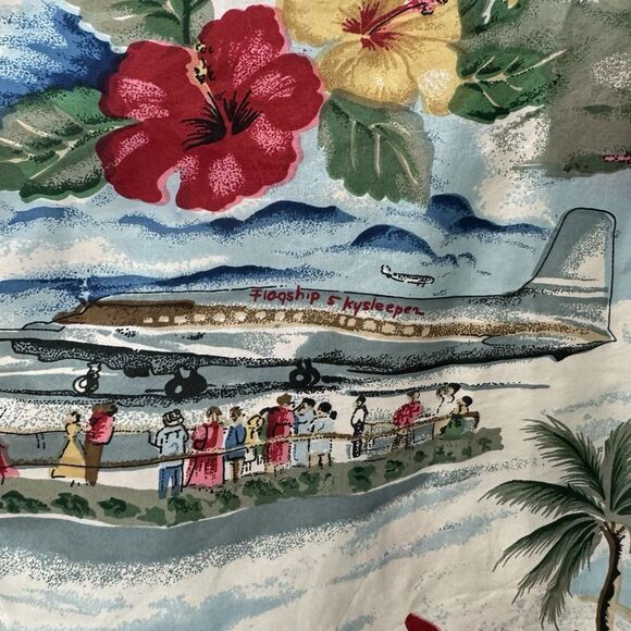 Montage Pour Homme Hawaiian 100% Silk Shirt Medium Woody Flagship Flysleeper - Picture 3 of 6